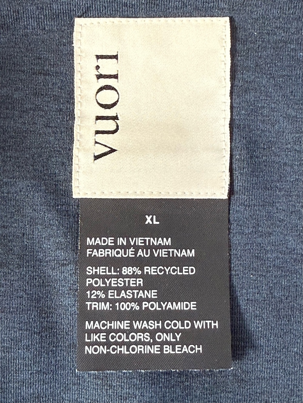 Vuori Sunday Element Performance Vest in Color Ink Heather — XL - Picture 8 of 9